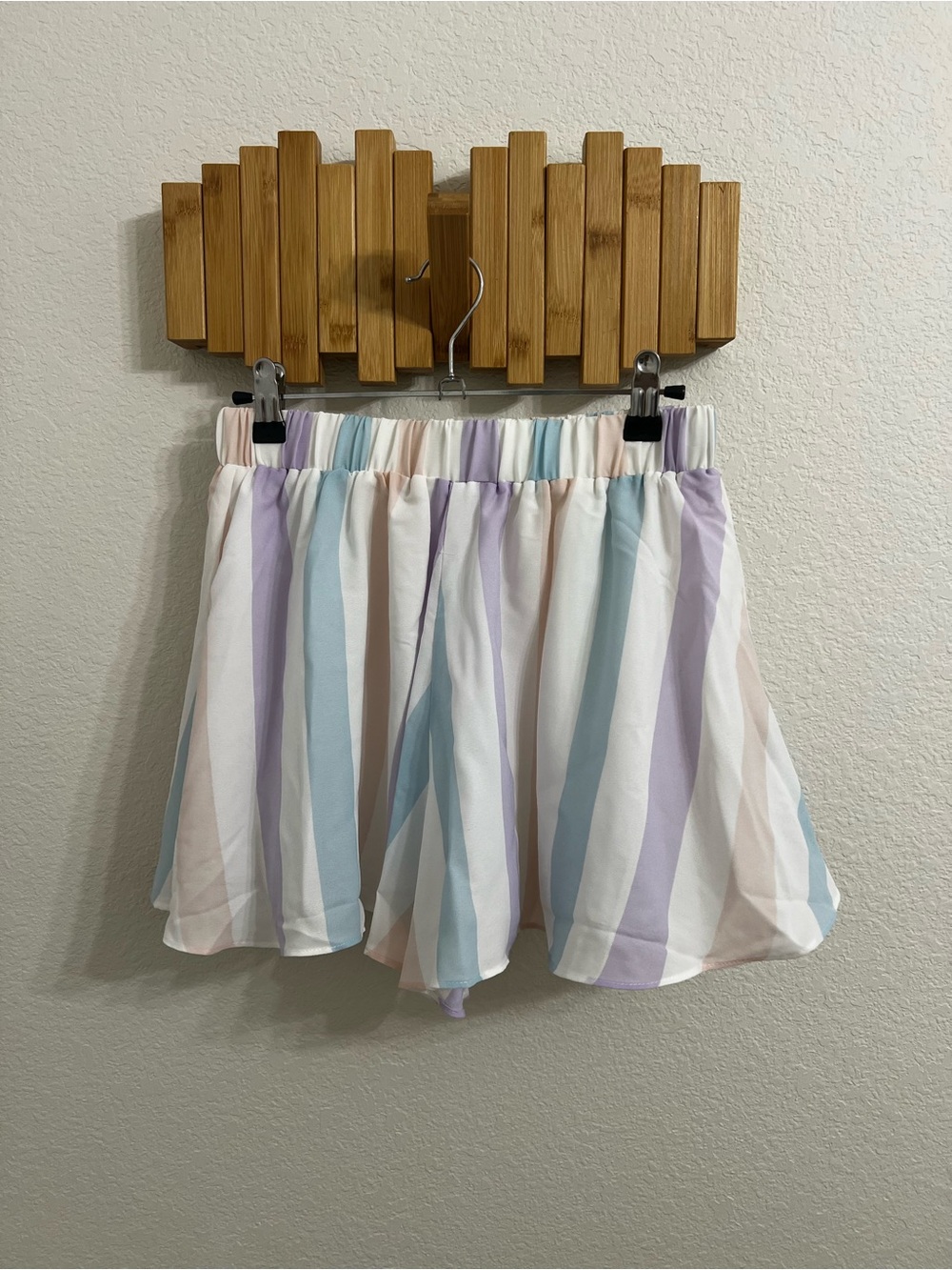 Buddy Love Pastel Striped Elastic Waist Skirt